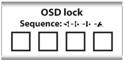 Barco MDSC8532 - À propos du verrouillage des commandes - 1