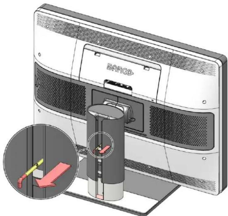 Barco Coronis Uniti MDMC12133 - Pour déverrouiller le mécanisme de réglage en hauteur - 1