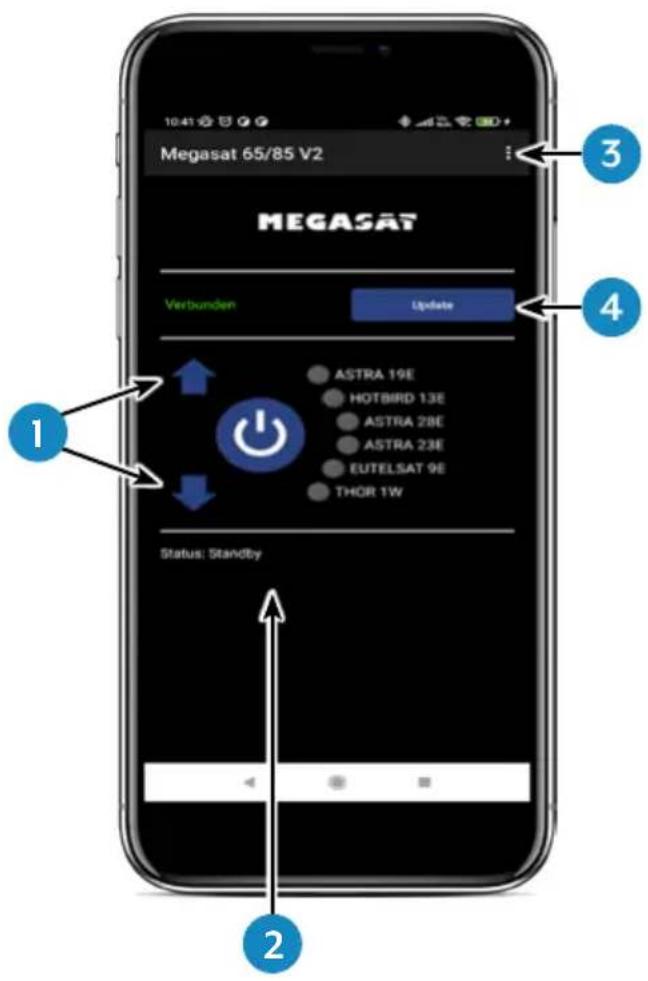 MEGASAT Caravanman 65 Professional GPS V2 - Erklärung der App - 1