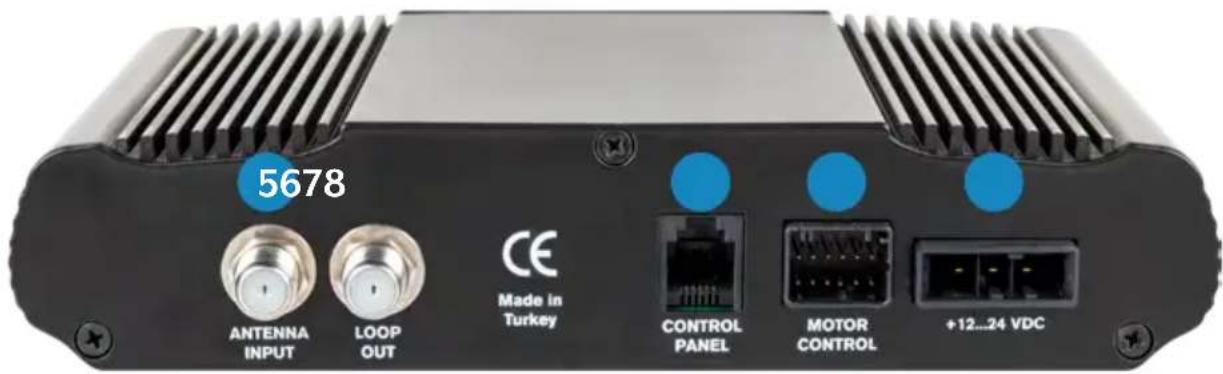 MEGASAT Caravanman 85 Premium V2 - Connections inside the vehicle: - 1