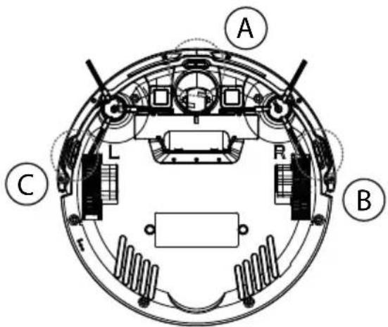 MEDION MD 10064 - Capteurs de l'aspirateur robot - 1