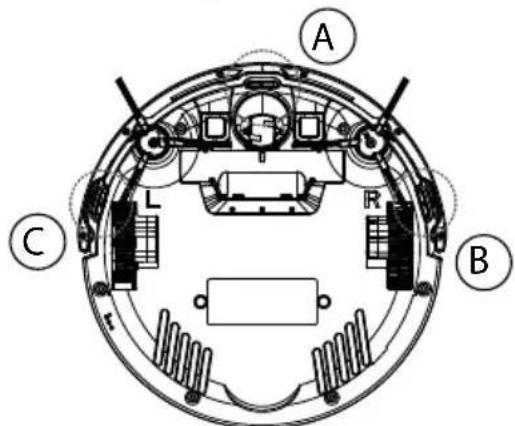 MEDION MD 18501 - Sensoren op stofzuigrobot - 1