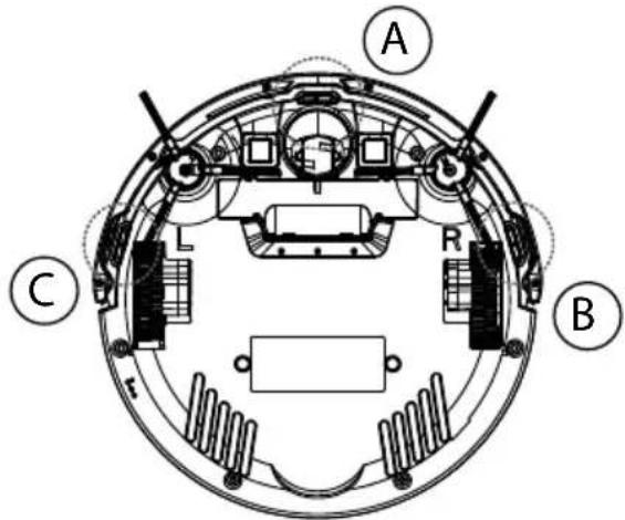 MEDION MD 18501 - Sensors del robot aspirador - 1