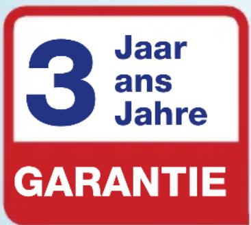 3 Jaar ans Jahre GARANTIE