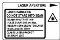 PANASONIC HLG112AC5 - Classification des risques laser - 2