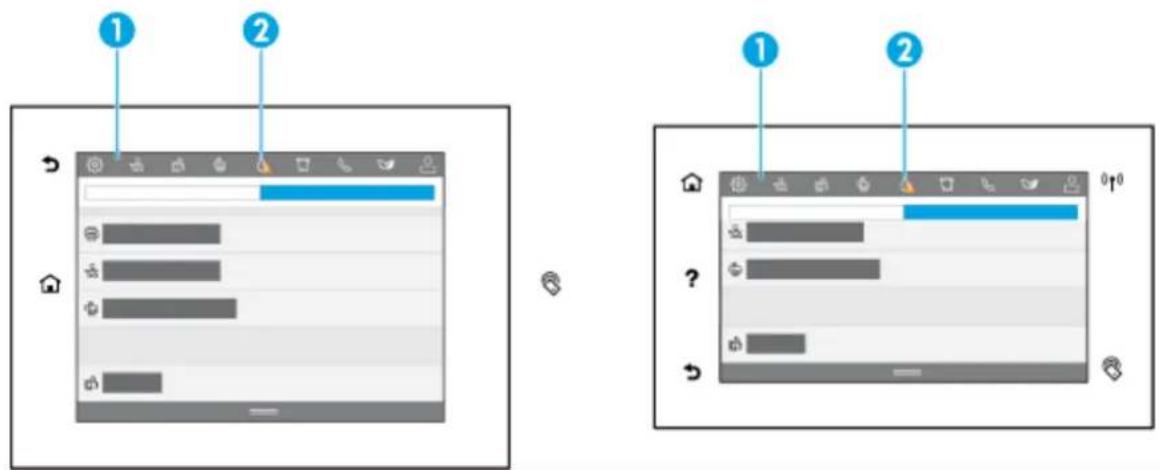 HP PageWide Managed P77760z - コントロール パネルのダッシュボード - 1