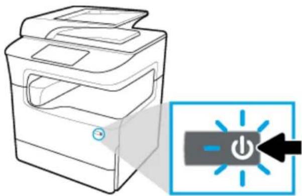 HP PageWide Managed P77760z - プリンターの電源を入れる - 1