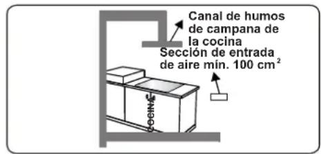 CONTINENTAL EDISON CECDF6060W1 - Extracción de los gases quemados del entorno - 3