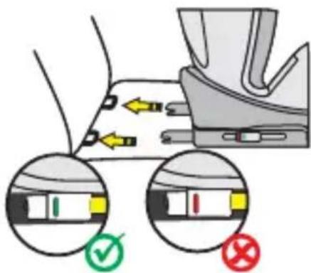Diagram illustrating device status change with checkmark and cross symbols indicating status indicators