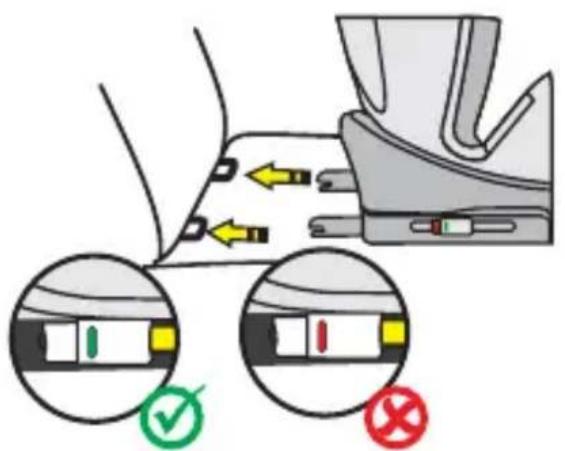 Diagram illustrating device status change with checkmark and no change symbols, showing left/right movement arrows and labeled buttons.
