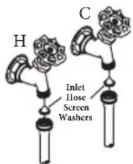 MIDEA MLH52N5AWW - Do not crossthread or over-tighten these connections. - 1