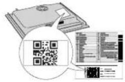 Scanned document page with QR code and accompanying text blocks, likely a form or template for scanning.