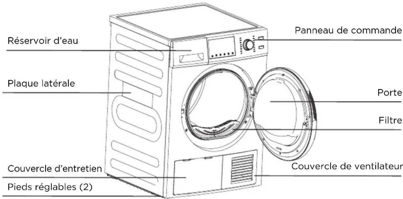 MIDEA MLE27N4AWWC - Identification des pièces - 1