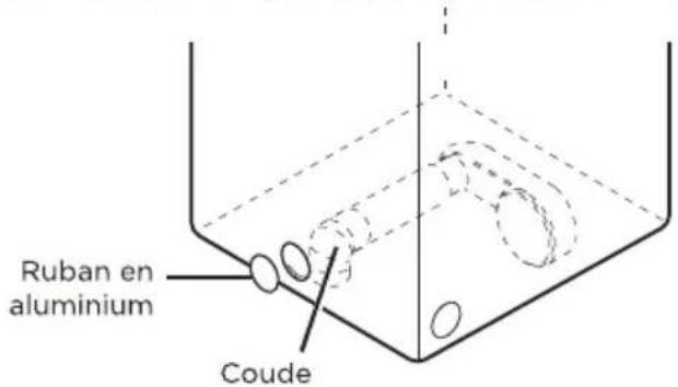 MIDEA MLE43A3AWW - Option 2 : évacuation par le dessous - 2