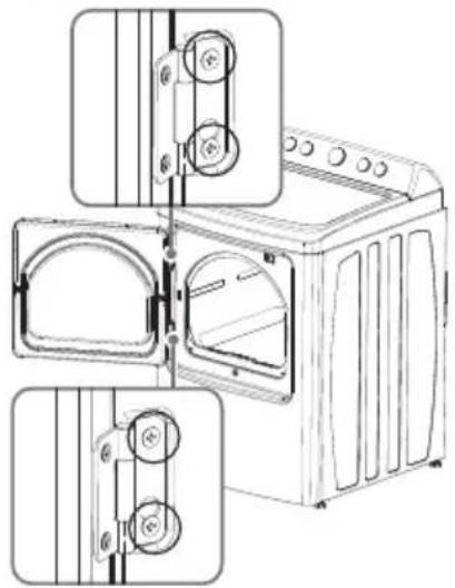 MIDEA MLE43A3AWW - Procédure d'inversion de porte - 5