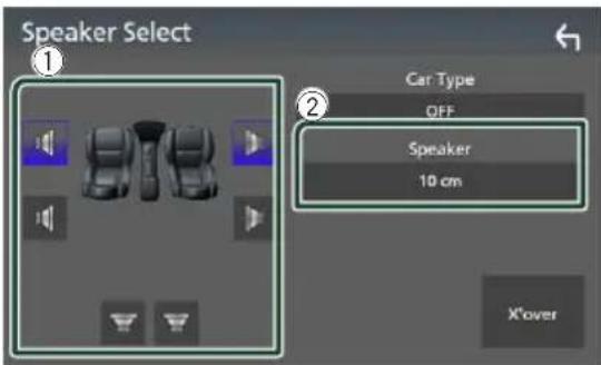 KENWOOD DMX8021DABS - Configuration de l'enceinte/du répartiteur - 4