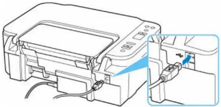 CANON PIXMA TS3551I - Impossible de continuer au-delà de l'écran Connexion de l'imprimante (Impossible de détecter l'imprimante connecté via USB) - 1