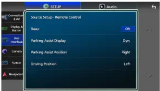 KENWOOD DNR1008RVS - Configuration de l'interface utilisateur - 1