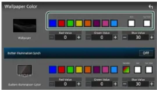 KENWOOD DNR1008RVS - Pour sélectionner une couleur de papier peint - 1