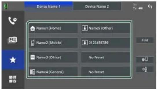 KENWOOD DNR1008RVS - Appel depuis un numéro présélectionné - 2