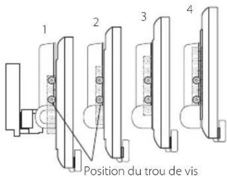 KENWOOD DNR1008RVS - Réglez la hauteur de l'affichage en fonction de la position du trou de vis. la valeur par défaut est « 1 ». - 1