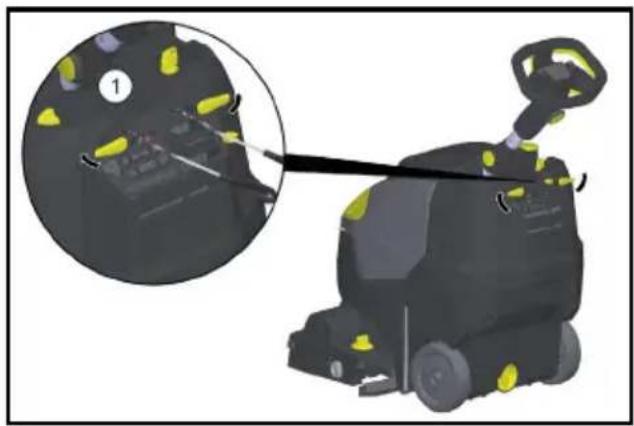 Kärcher BR 4522 C Bp - Desmontaje de la batería - 1