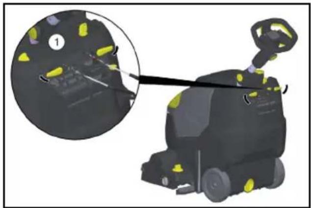 Kärcher BR 4522 C Bp - Baterijos išmontavimas - 1