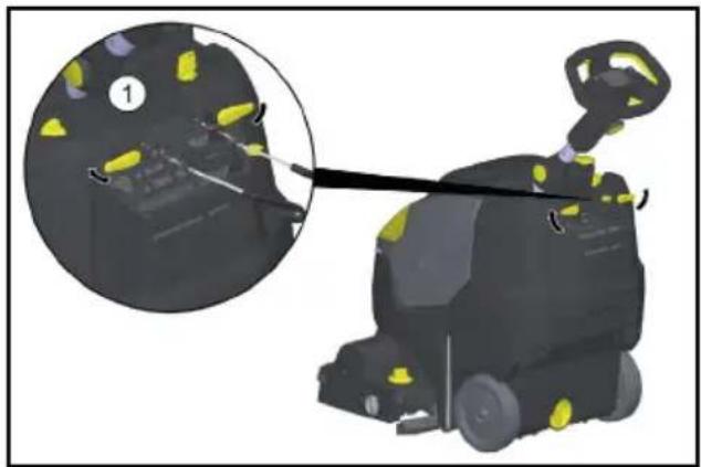Kärcher BR 4522 C Bp - Removing the battery - 1