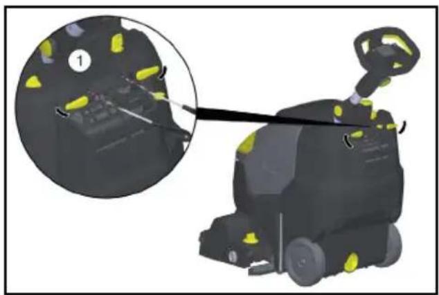 Kärcher BR 4522 C Bp - Demontera batteriet - 1