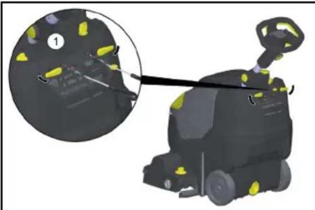 Kärcher BR 4522 C Bp - Smontaggio della batteria - 1