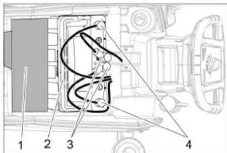 Kärcher BD 5050 C Bp - Aseta akku paikoilleen ja liitä se. - 1