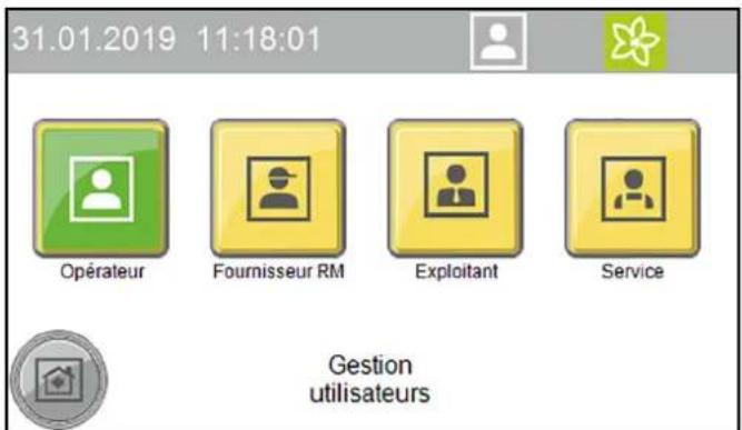 Kärcher CW 5 Klean!Star Q - Connecter l'utilisateur sur l'écran - 1