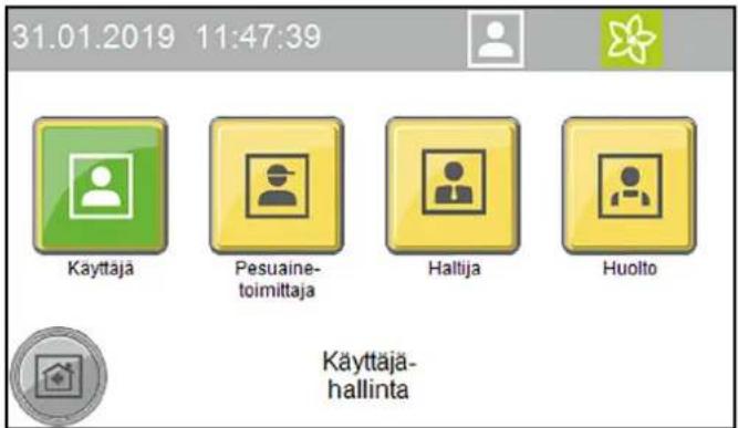 Kärcher CW 5 Klean!Star Q - Käyttäjän kirjautuminen näytöllä - 1