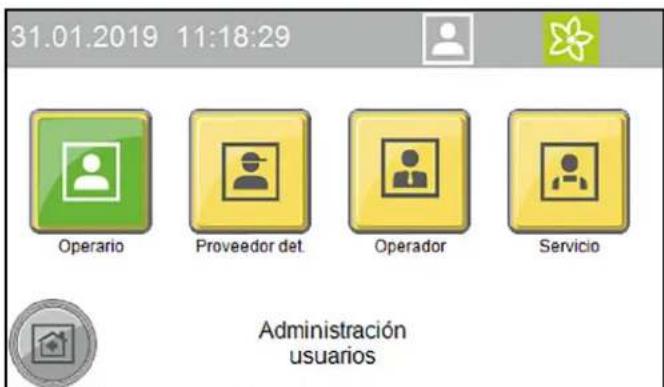 Kärcher CW 5 Klean!Star Q - Inicio de sesión de usuario en la pantalla - 1