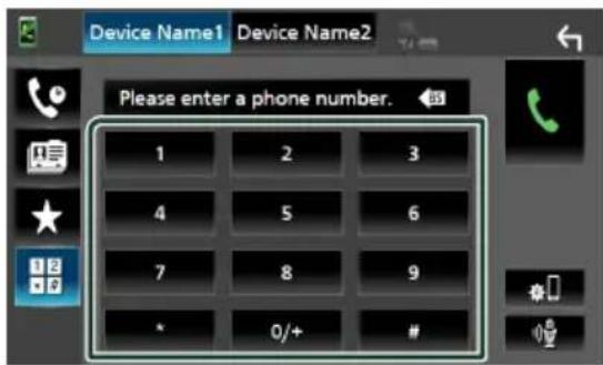 JVC KWM875BW - Appel par entrée d'un numéro de téléphone - 2