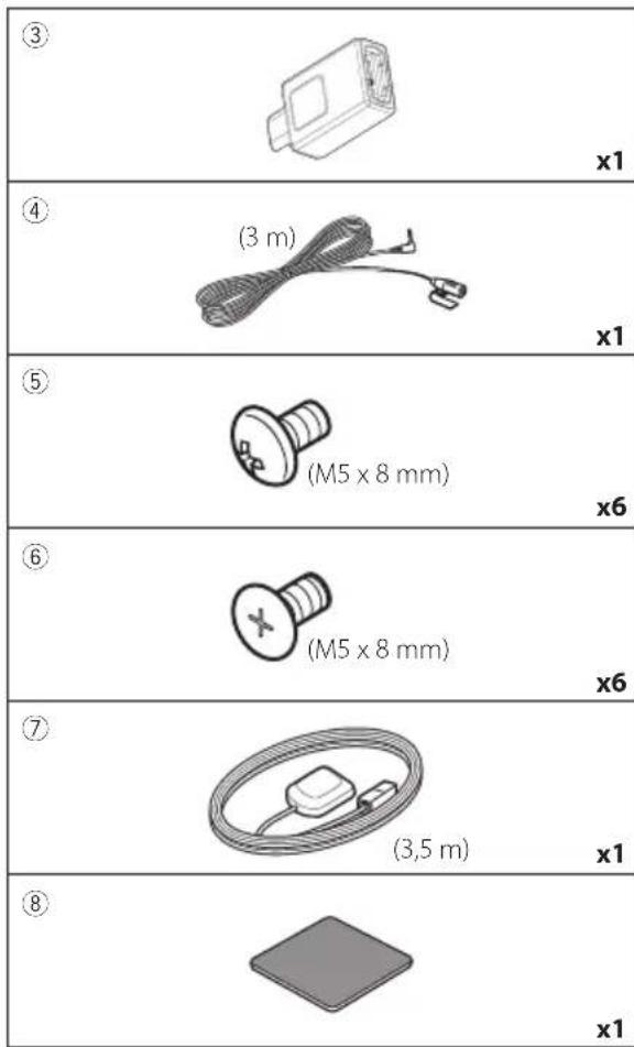JVC KWM875BW - Accessoires fournis pour l'installation - 2
