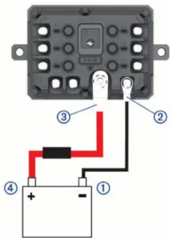 GARMIN RV 895 - Raccordement de l'appareil à l'alimentation du véhicule - 1
