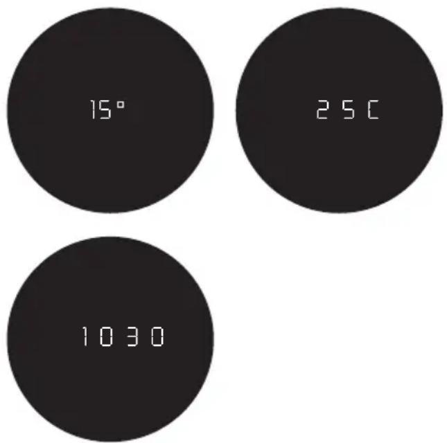 15° 25°C 1030