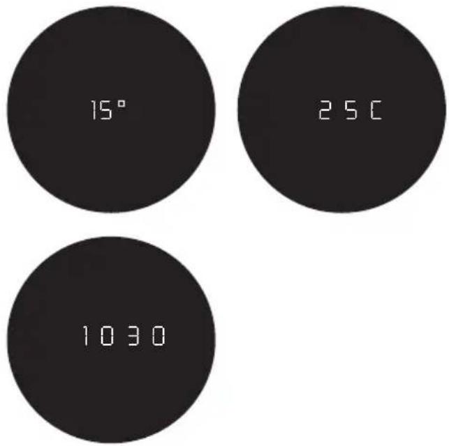15° 25°C 1030