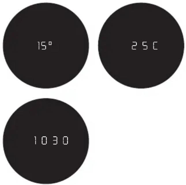 15° 25°C 1030
