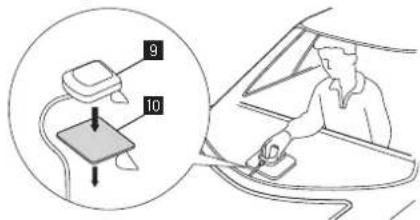 JVC KWM785BW - Installation de l'antenne GPS fournie - 1