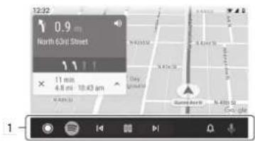 JVC KWM785BW - Touches de fonctionnement sur l'écran android auto - 1
