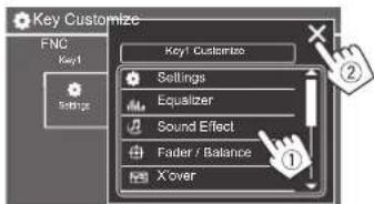 JVC KWM785BW - Ajustez l'élément si des étapes - 2