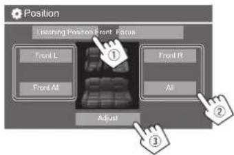 JVC KWM785BW - Spécifiez votre position d'écoute préférée. - 1