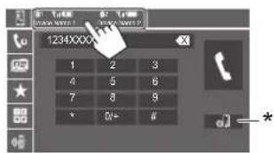 JVC KWM785BW - Choisissez quel téléphone utiliser si deux téléphones portables sont connectés. - 1