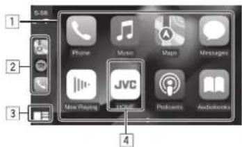 JVC KWM785BW - Utilisation de l'écran apple carplay - 1