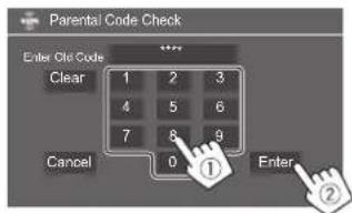 JVC KWM785BW - Modification du code parental - 2