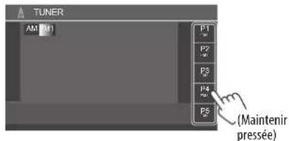 JVC KWM785BW - Choisissez un numéro de préréglage à mémoriser. - 1
