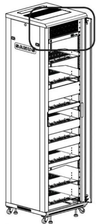 SANUS CAFQ01 - Note: CFR21XX Series rack shown - 4