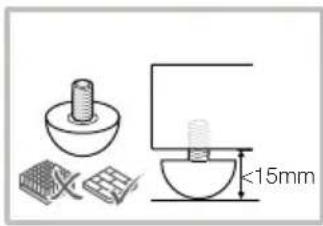 Technical diagram showing mechanical components with a 15mm dimension label
